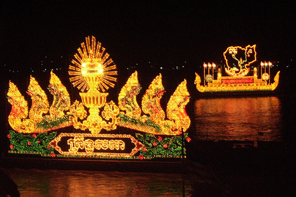 Boat Procession during Bon Om Touk (Water Festival)