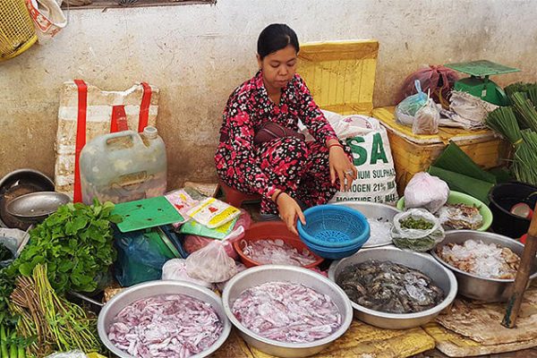 market in Siem Reap, Travel in Laos