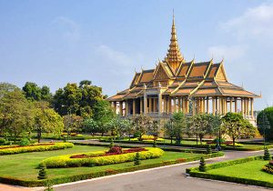 the garden of the Royal Palace,Tours in Cambodia