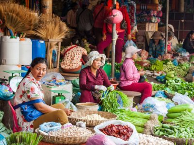 Local market in Siem Reap, Tours at Laos