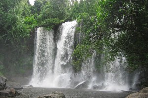 Waterfall in Kulen Mountain, Cambodia