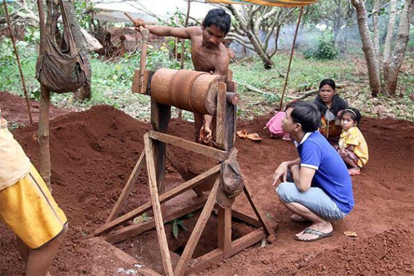 working underground in Ratanakiri, Go Cambodia tours