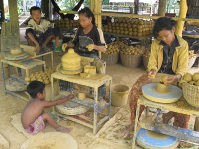 Pottery factory in Kompong Chang, Tour in Cambodia