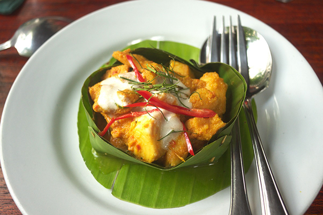 A dish of fish amok in Cambodia