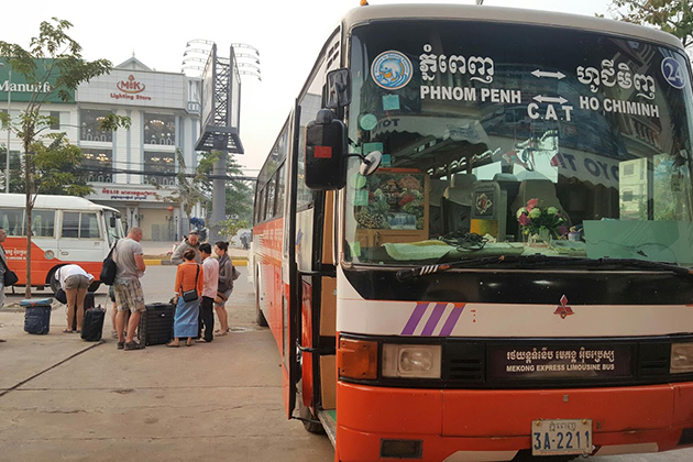 Cambodia bus traffic in cambodia