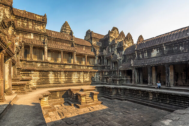 a conner of Angkor Wat in Siem Reap