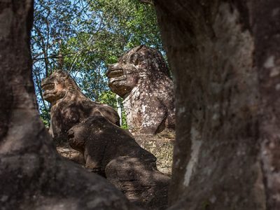 lion and elephant in Kulen temple, Siem Reap Tour Itinerary