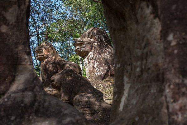 lion and elephant in Kulen temple, Siem Reap Tour Itinerary
