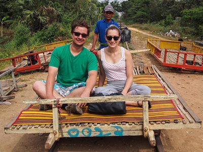 Banboo train in Battambang, Cambodia Cultural tour