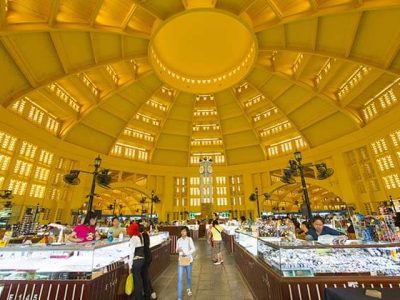 Central Market the art-deco Psar Thmei, Cambodia Laos vacations