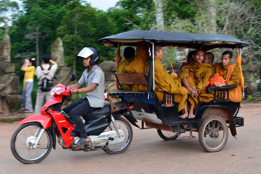 Transportation in a Cambodia tours