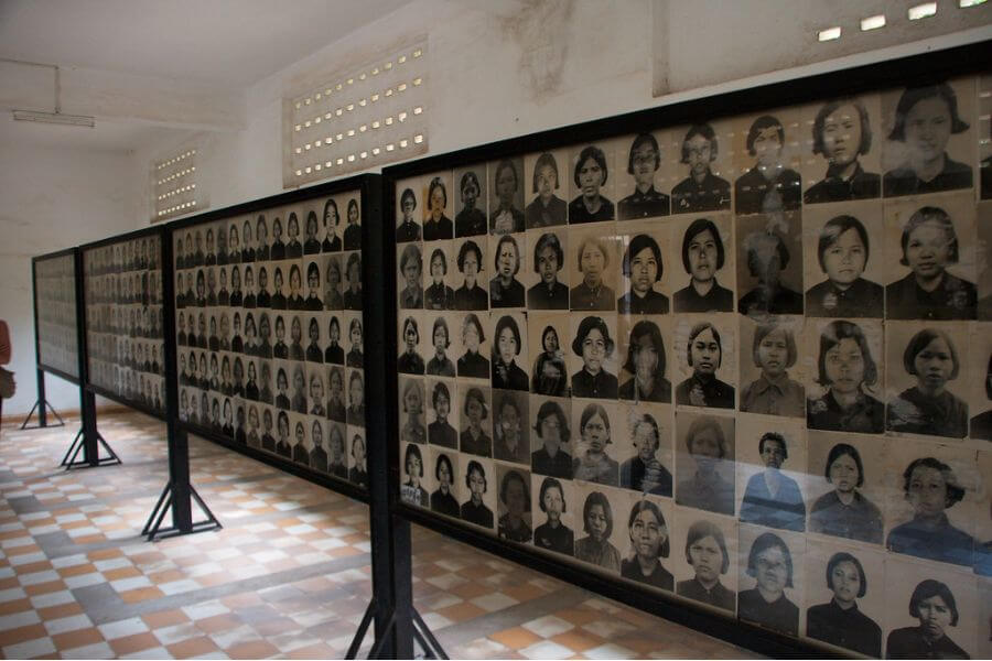 Inside the Tuol Sleng Genocide Museum of Phnom Penh Cambodia